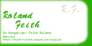 roland feith business card